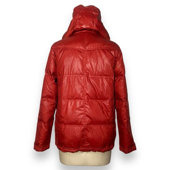 Coldwear Women’s Down Feather Red Removable Fur Hood Puffer Jacket Coat Size L - Picture 3 of 12